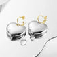 Aretes de corazón plateados