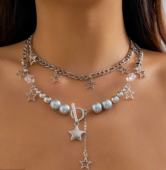 Collar Oriana plateado