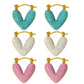 Aretes de corazón Amara blancos