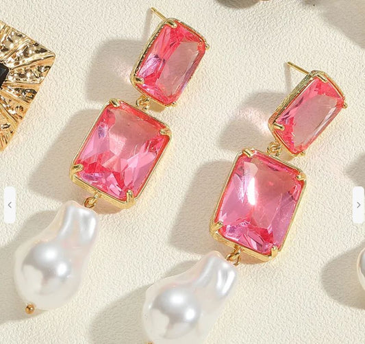 Aretes Valentina rosas