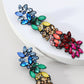 Aretes pétalos multicolor grandes