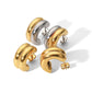 Arracadas dorado con plata acero inoxidable