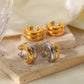 Arracadas dorado con plata acero inoxidable