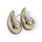 Aretes de gota plateados acero inoxidable