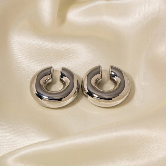 Clips Simuladores de cilindro plateados acero inoxidable