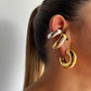 Clips Simuladores de cilindro plateados acero inoxidable