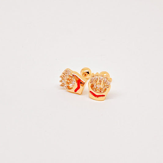 Aretes Papitas cool dorados