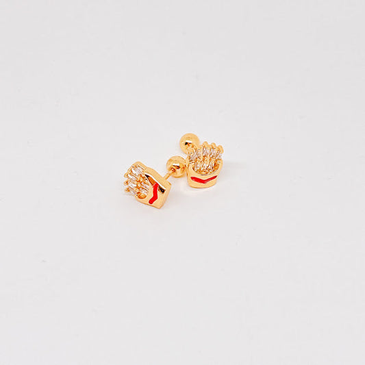 Aretes Papitas cool dorados