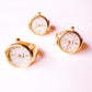 Anillo Reloj eterno glam dorado