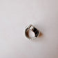 Anillo Reloj eterno glam plateado con blanco