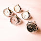 Anillo Reloj eterno glam plateado con blanco