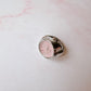 Anillo Reloj eterno glam plateado con rosa