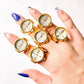 Anillo Reloj eterno romano dorado