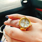 Anillo Reloj eterno romano dorado