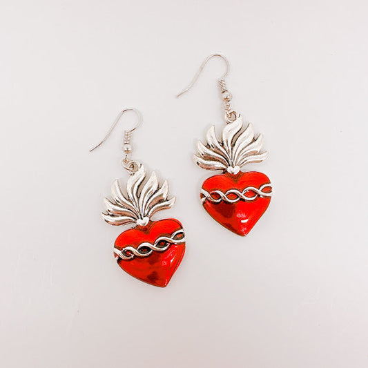 Aretes Sagrado corazón infinito