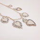Collar Sagrado corazon plateado