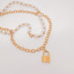 Collar Candado con perlas