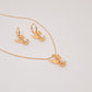 Aretes Angel con perla dorado
