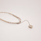 Collar Cubito con corazon plateado