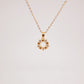 Collar Corazones y brillos dorado
