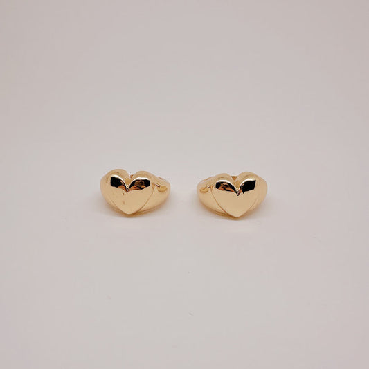 Anillo Corazon chunky dorado