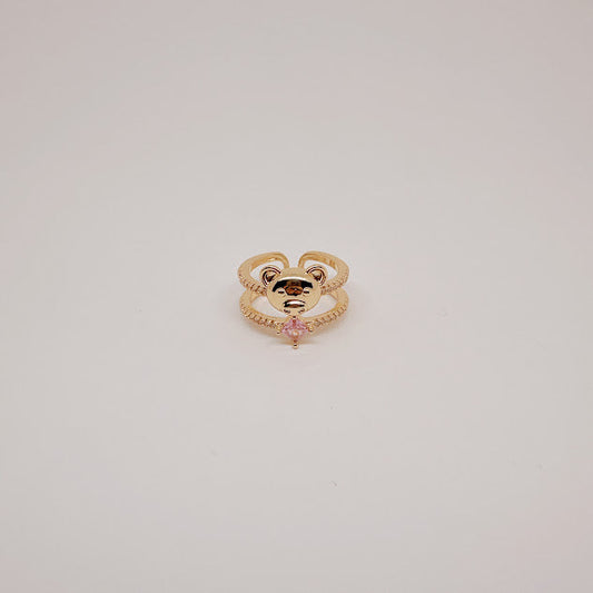 Anillo Osito tierno dorado
