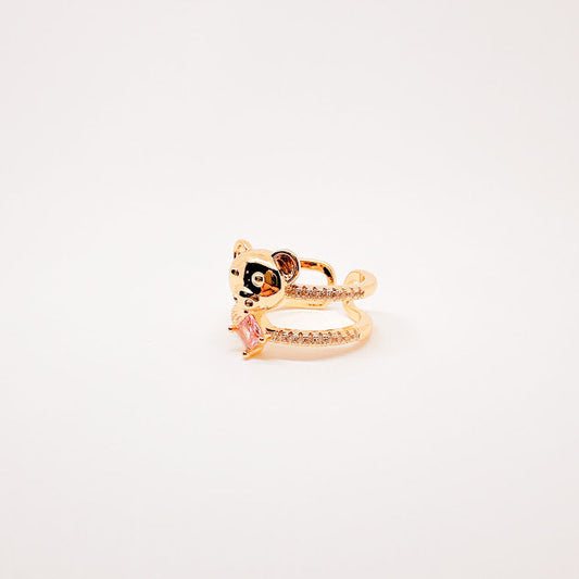 Anillo Osito tierno dorado