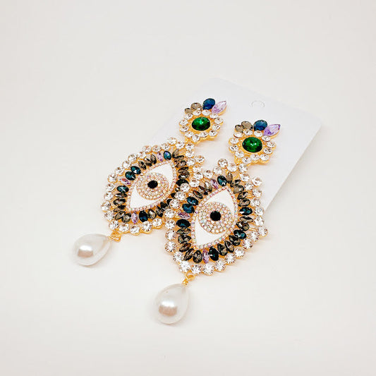 Aretes Anatomy Ojo glam dorados
