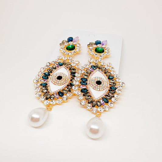 Aretes Anatomy Ojo glam dorados