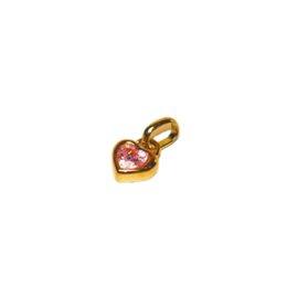 Dije corazón mini rosa