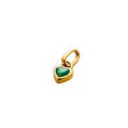 Dije corazón mini verde