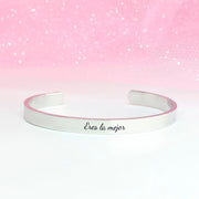 Brazalete mujer color rosa gold personalizable