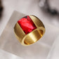 Anillo estilo chunky con zirconia casual formal