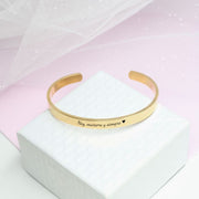 Brazalete mujer color dorado personalizable