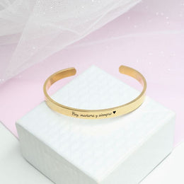 Brazalete mujer color dorado personalizable