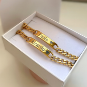 Esclava hombre color dorado personalizable