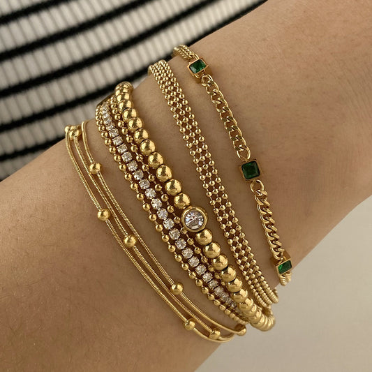 Pulseras varias diseños diversos básicos elegantes