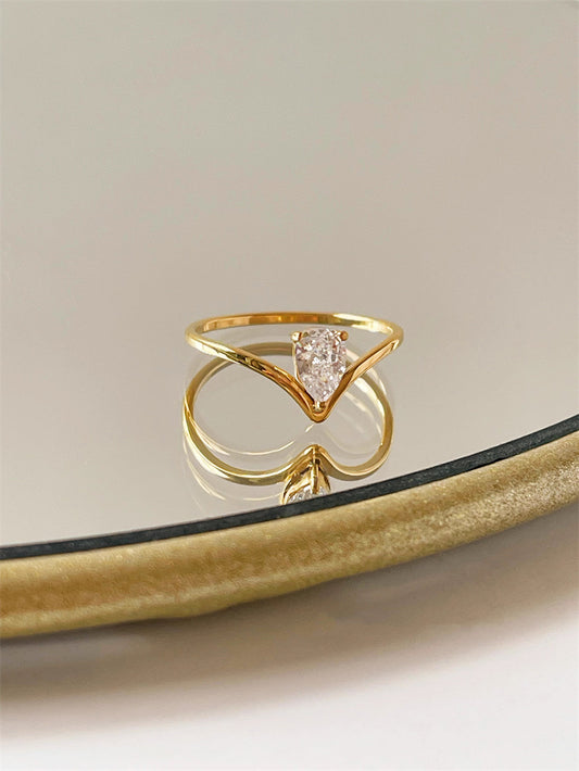 Anillo estilo romántico circonia tendencia casual formal