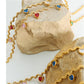 Collar estilo simple con corazones de circonias multicolor