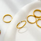 Anillos casuales básicos tendencia simples con mini piedras