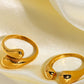 Anillo estilo chunky forma de gota casual