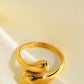 Anillo estilo chunky forma de gota casual