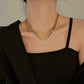 Collar estilo  panza de víbora tendencia básica formal