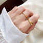 Anillos casuales básicos tendencia simples con mini piedras
