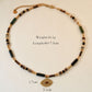 Juego de collares y anillo layering piedra natural estilo étnico