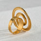 Anillo ajustable espiral grande estilo simple tendencia