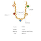 Collar estilo simple con corazones de circonias multicolor
