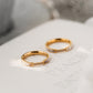 Anillo elegante blanco circonia romántico básico