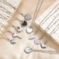 Collar de dije en formas de corazón diseños variados