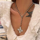 Collar de cruz estilo chunky casual tendencia